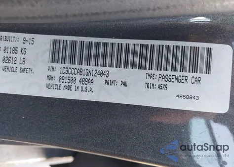 2016 Chrysler 200 Limited из США, поврежденный, VIN 1C3CCCAB1GN124043